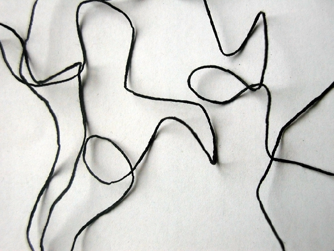 Drawing with shoestrings